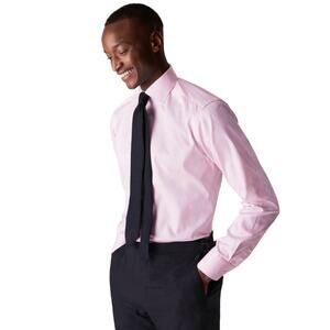 ETON Men's Contemporary Fit Button Down Dress Shirt 17.5/44 Pink Long Sleeve